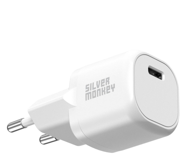 Silver Monkey Mini Ładowarka sieciowa PD 20W (USB-C) Biała - 1131249 - zdjęcie 2